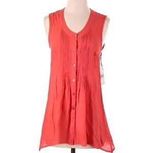 FYLO LONDON - Sleeveless Button-Down Blouse